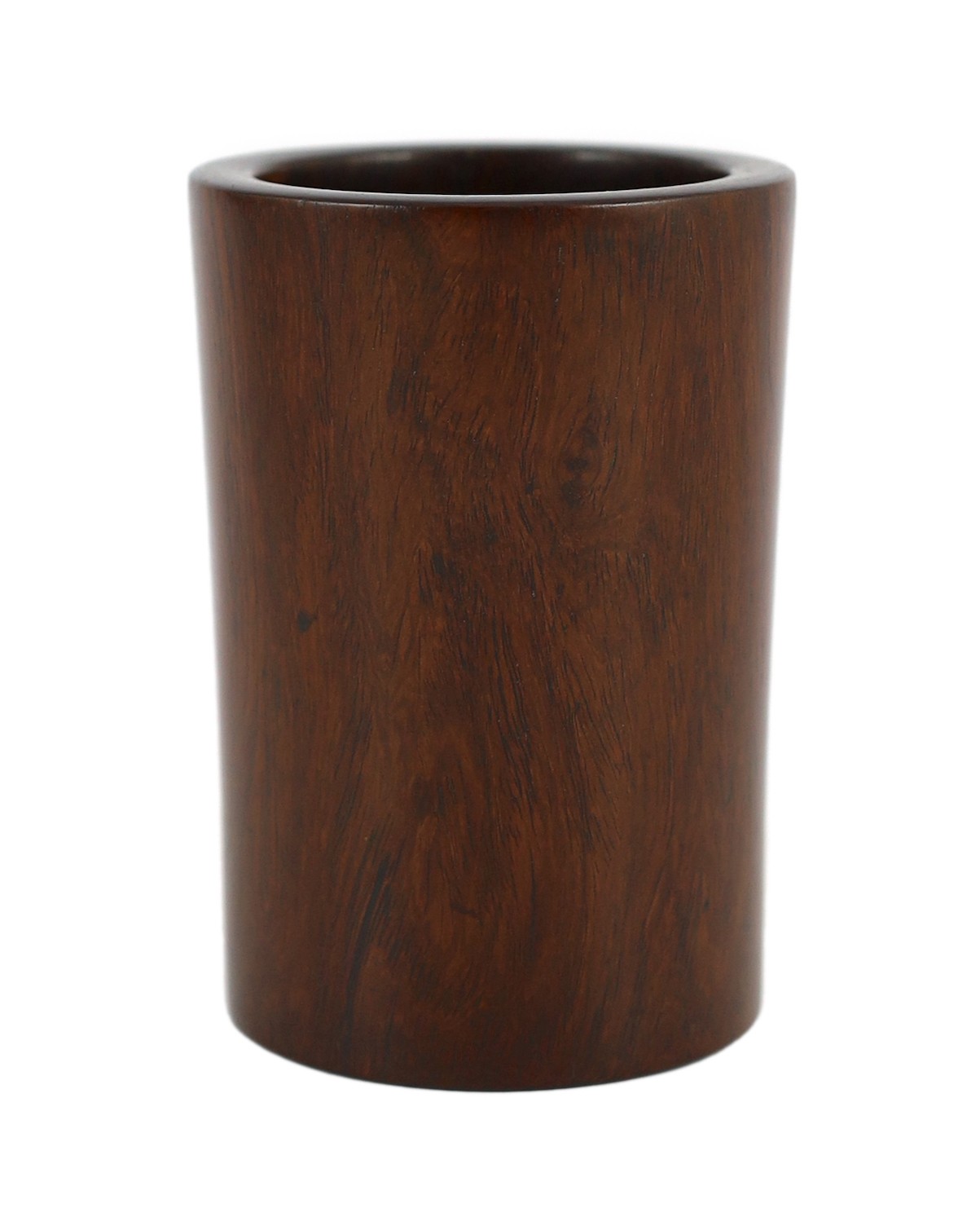 A Chinese huanghuali brushpot, bitong, 18th/19th century, 12.2cm high 8.5cm diameter